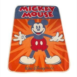 Disney Parks Walt Disney World Mickey Mouse Fleece Throw Blanket